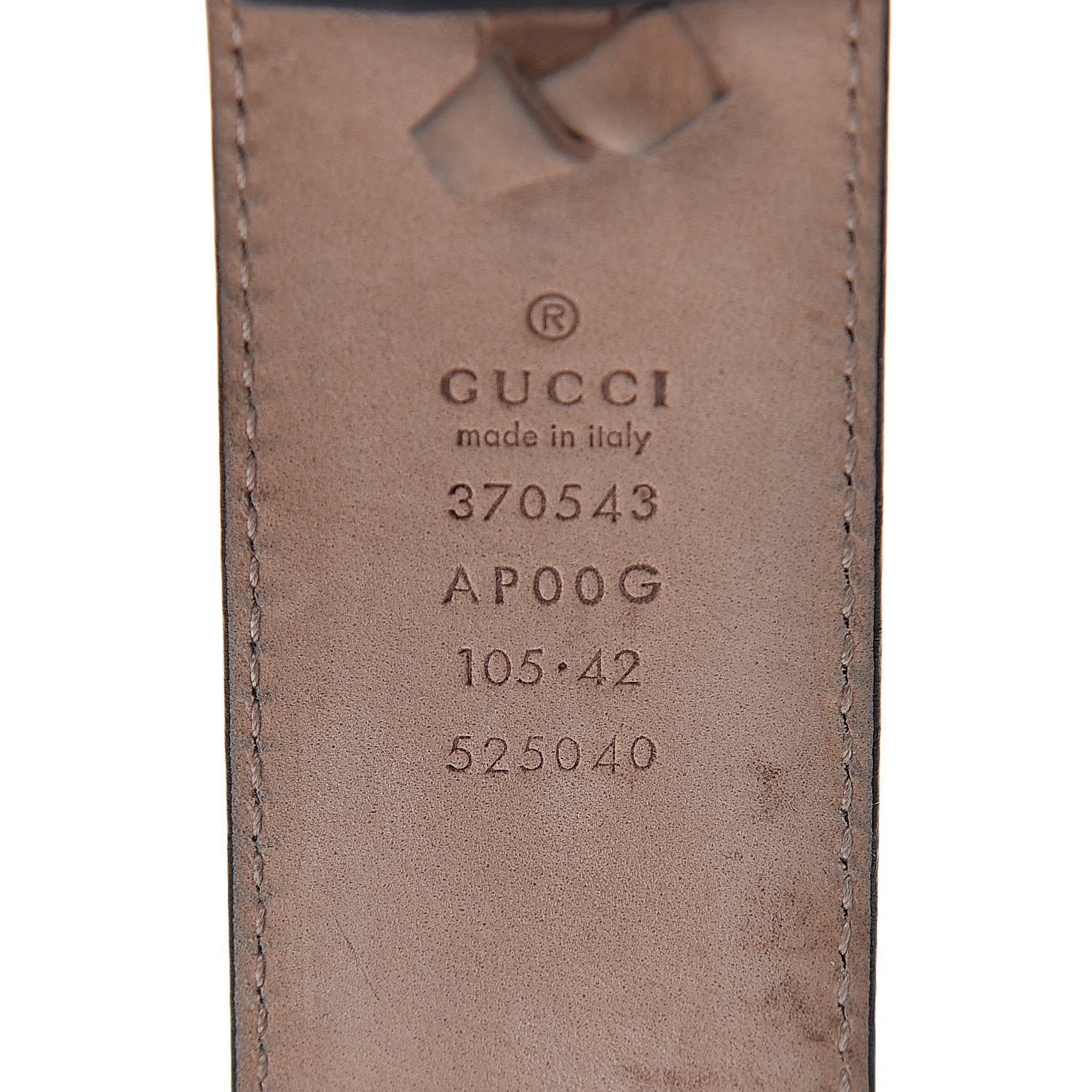 Gucci Calfskin Interlocking G 37mm Belt 105 42 Black 4 of 9