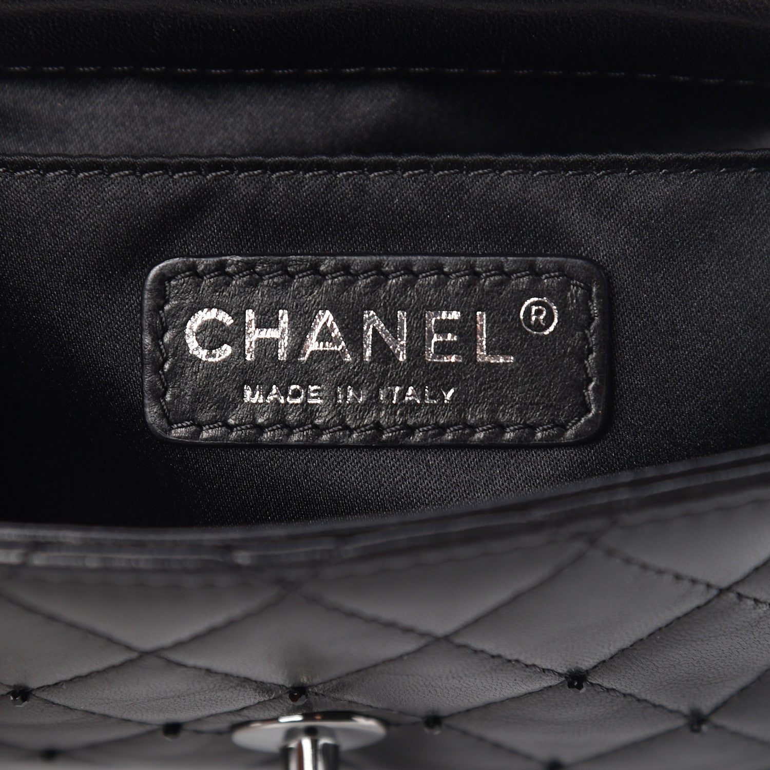 Chanel Lambskin Beaded Quilted Extra Mini Square Flap Black 6 of 15