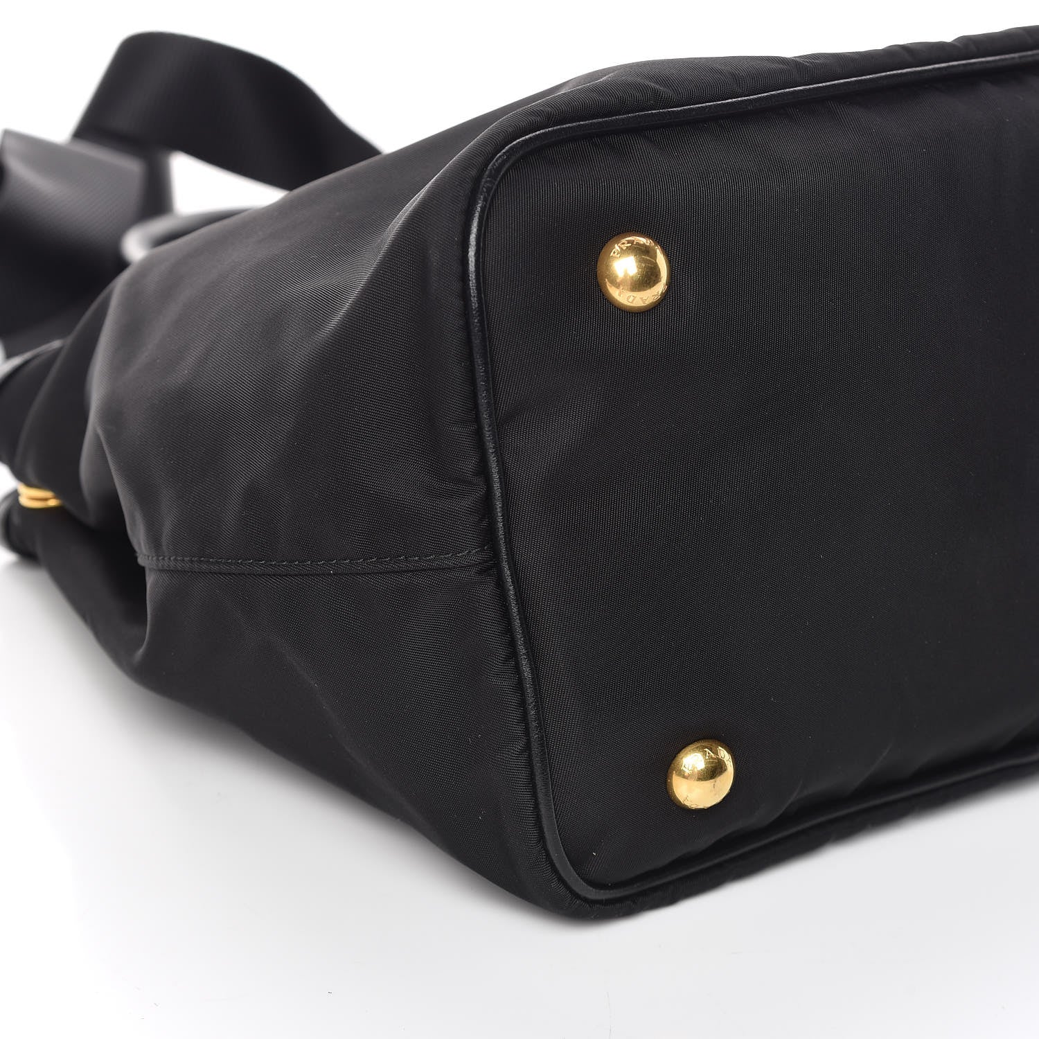 Prada Tessuto Nylon Soft Calf Tote Black 6 of 11