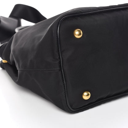 Prada Tessuto Nylon Soft Calf Tote Black 6 of 11