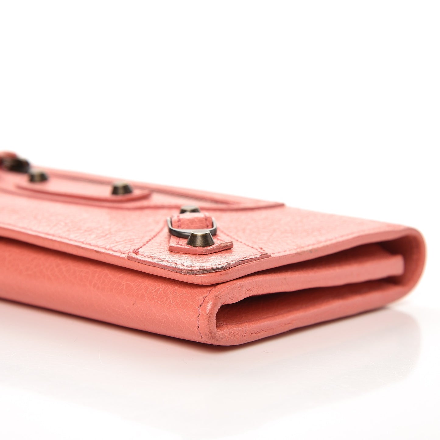 Agneau Classic Hardware Money Wallet Rose Azalee