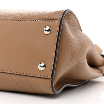 Fendi Vitello Seta Shiny Nappa Medium Peekaboo Iconic Satchel Cuoio Ardesia 11 of 12