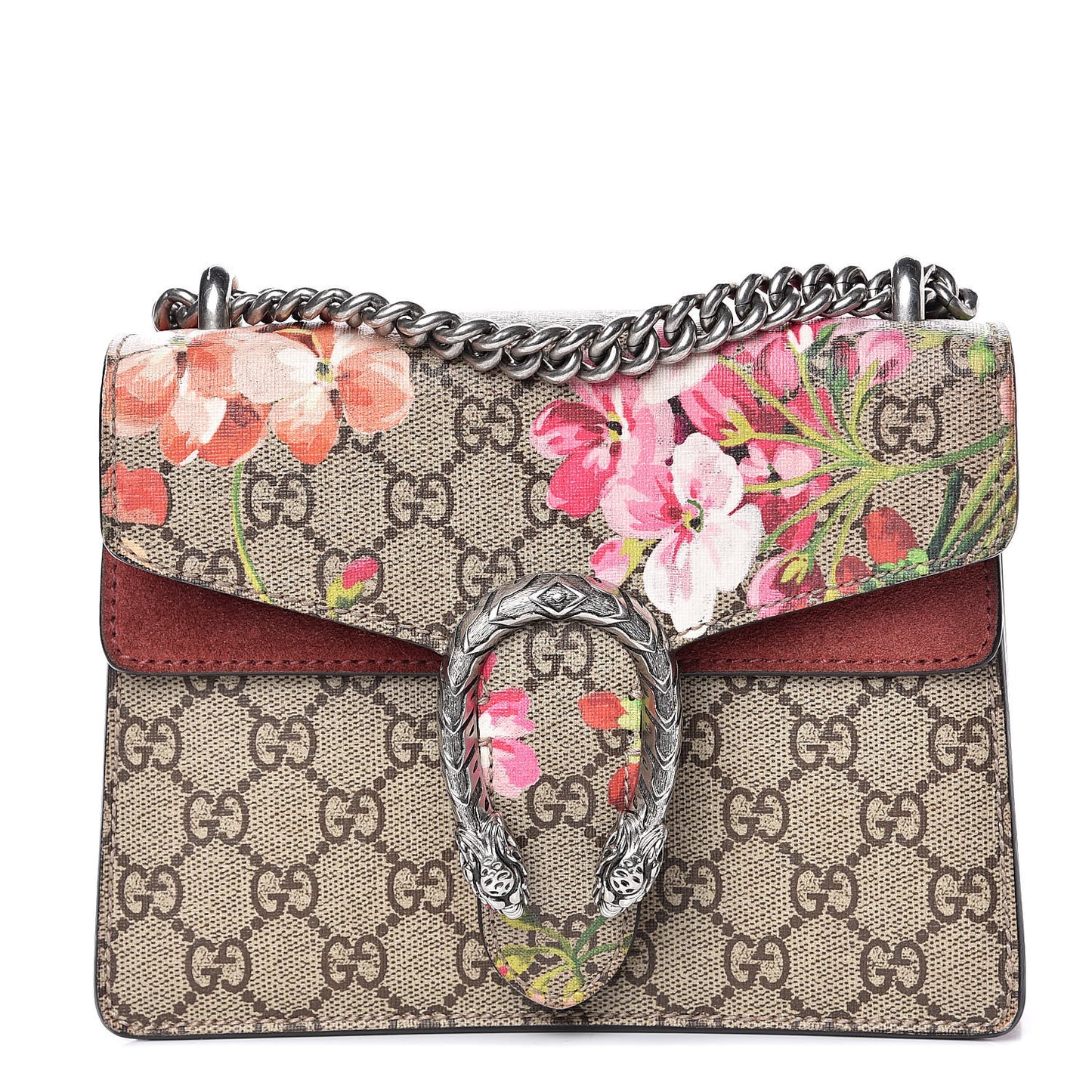 GG Supreme Monogram Blooms Mini Dionysus Shoulder Bag Beige Multicolor Dry Rose