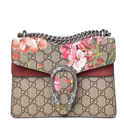 Gucci GG Supreme Monogram Blooms Mini Dionysus Shoulder Bag Beige Multicolor Dry Rose 1 of 15