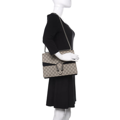 Gucci GG Supreme Monogram Medium Dionysus Shoulder Bag Black 3 of 13