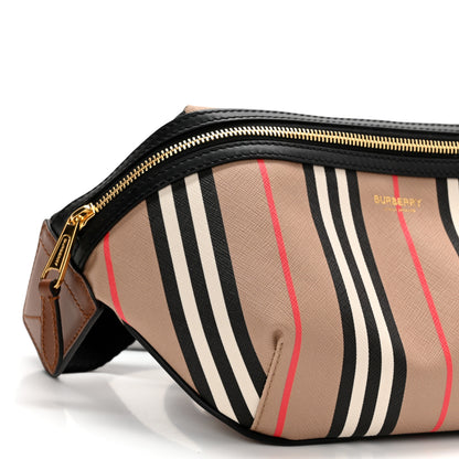 Burberry E-Canvas Icon Stripe Sonny Bum Bag Archive Beige 7 of 9