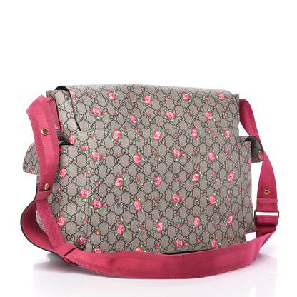 Gucci GG Plus Monogram Rose Bud Messenger Diaper Bag Pink 3 of 10