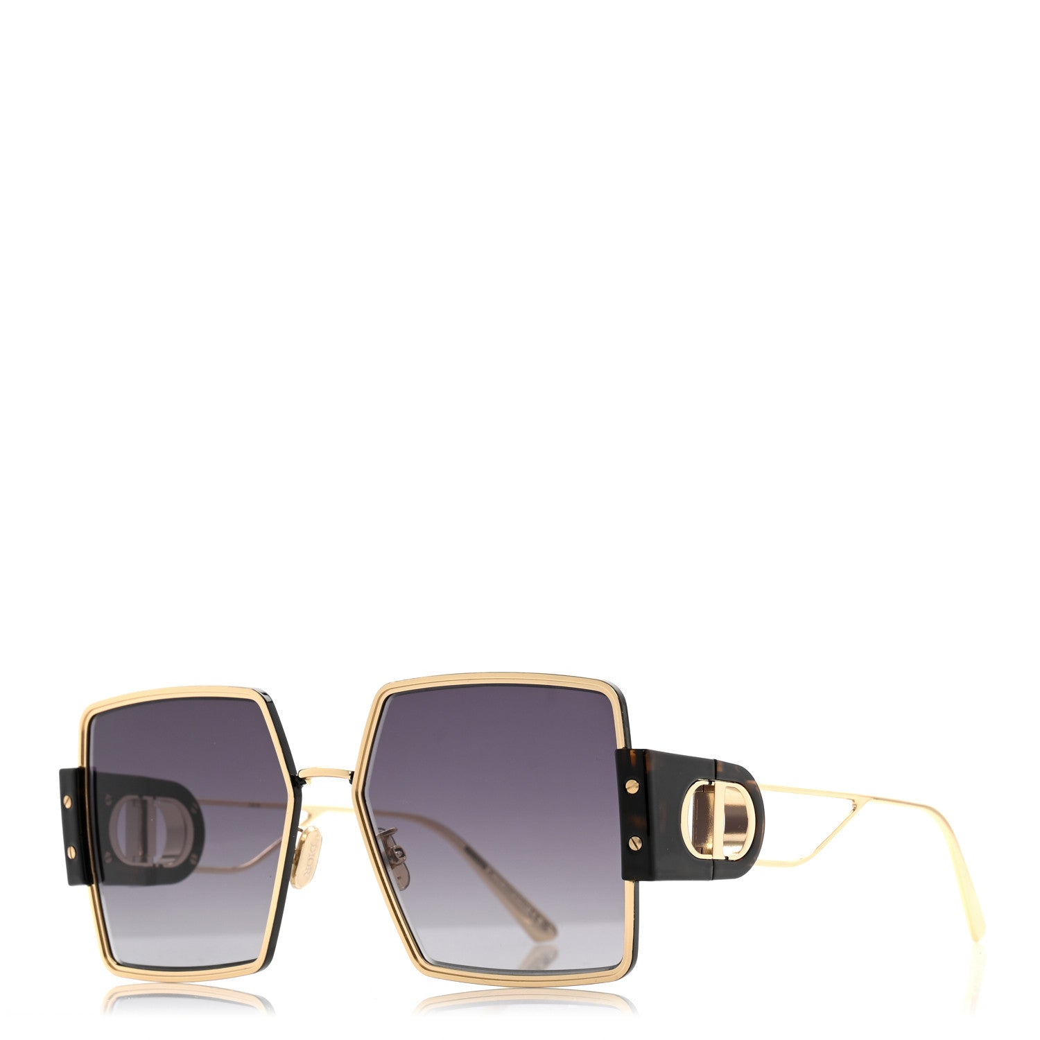Christian Dior Acetate Square 30 Montaigne Sunglasses Tortoise 1 of 8