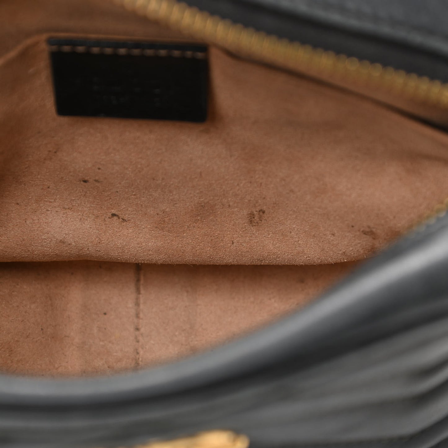 Calfskin Matelasse Mini GG Marmont Chain Shoulder Bag Black
