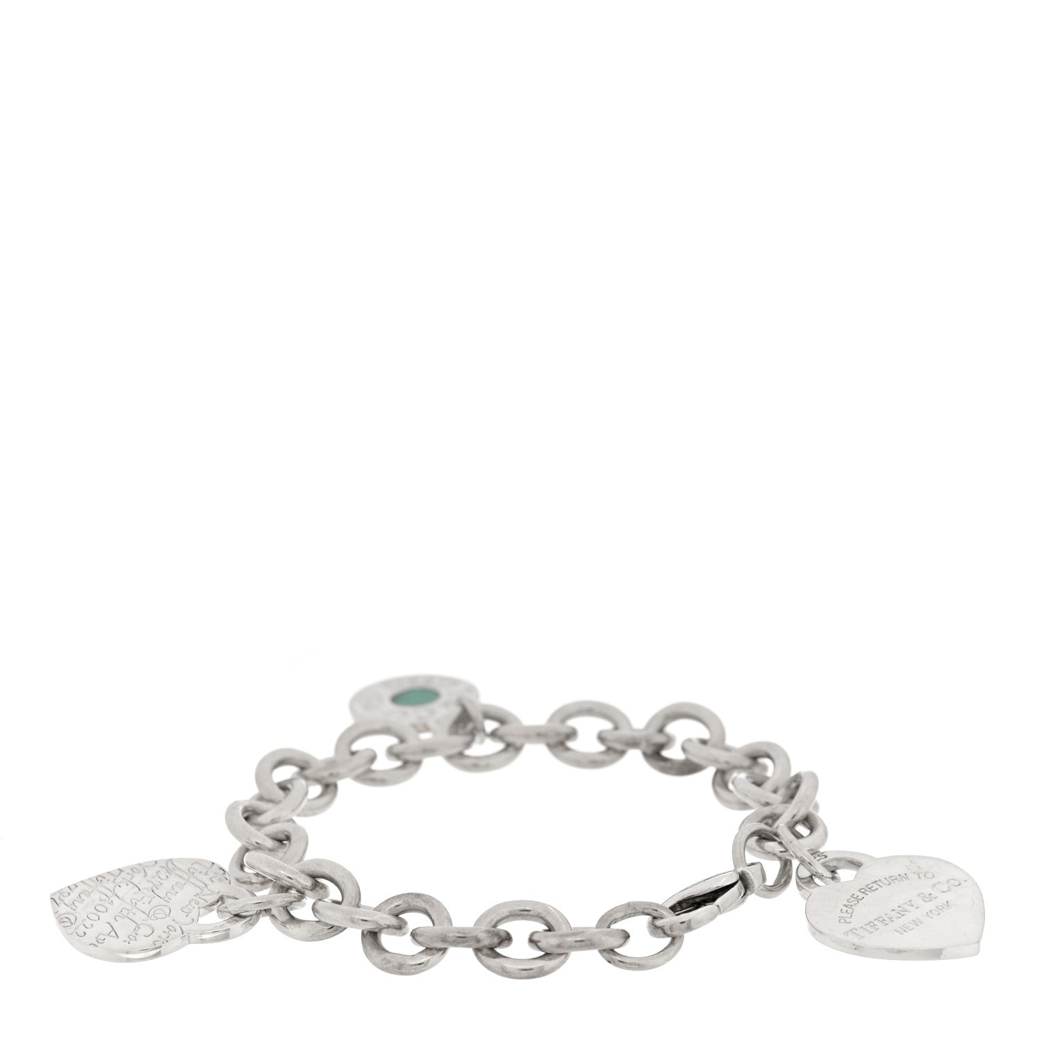Tiffany Sterling Silver Enamel 3 Charm Bracelet Blue 2 of 3