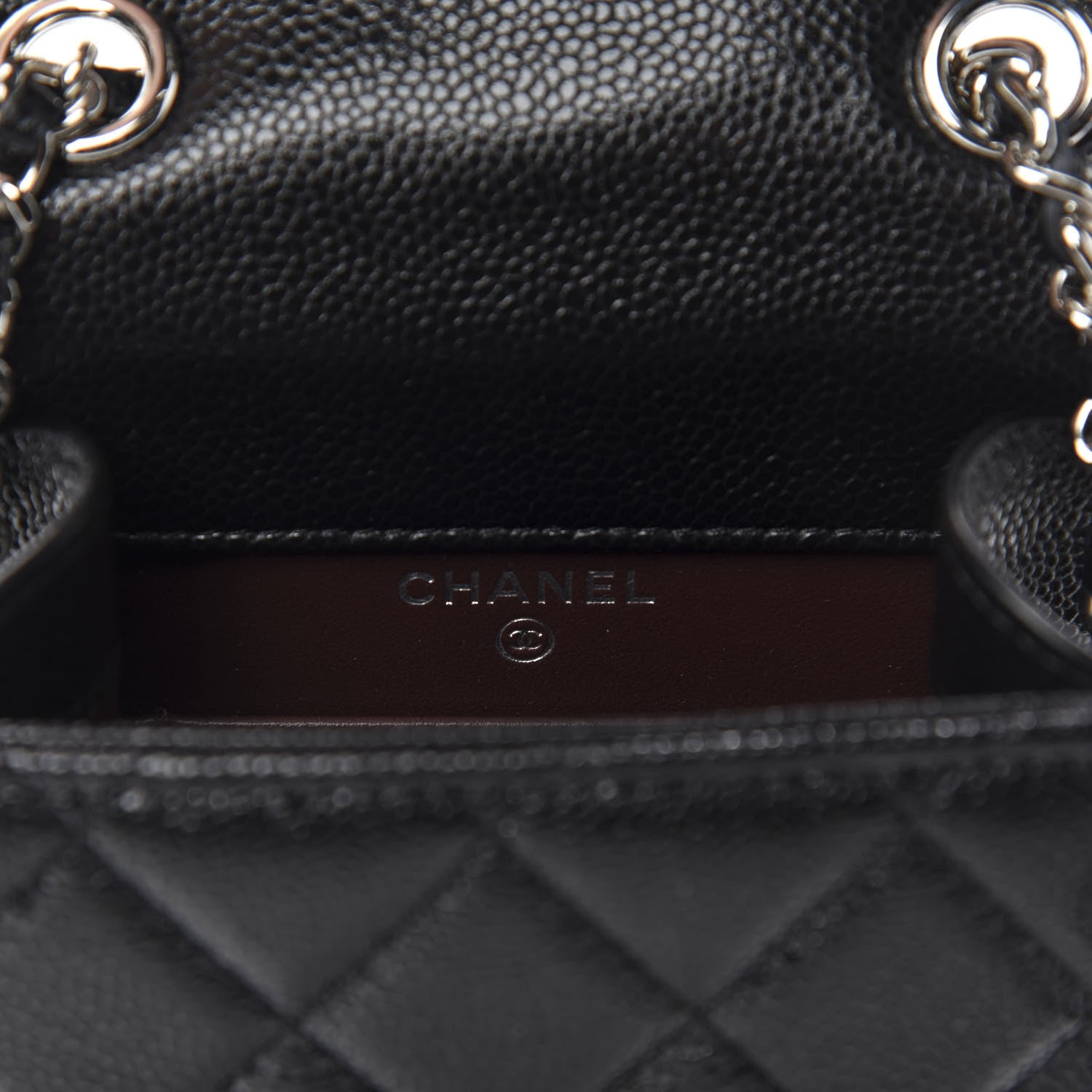 Chanel Caviar Quilted Classic Phone Holder Black 8 of 12