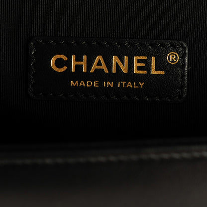 Chanel Lambskin Quilted Medium Boy Flap Black 6 of 7