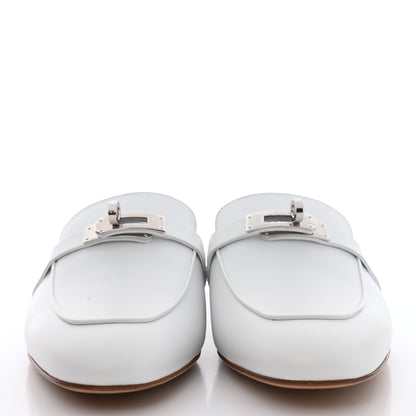 Hermes Calfskin Oz Mules 40 White 2 of 9