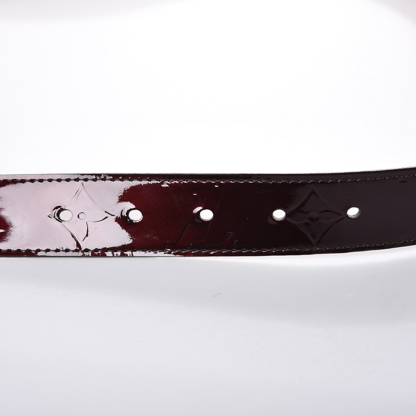 Vernis LV Frame Belt 95 38 Amarante