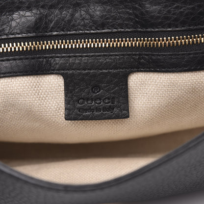 Gucci Pebbled Calfskin Medium Soho Flap Crossbody Black 6 of 11