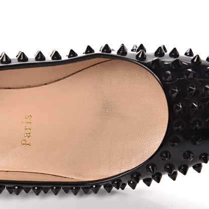 Christian Louboutin Patent Gozul Spikes Flats 37 Black 14 of 19