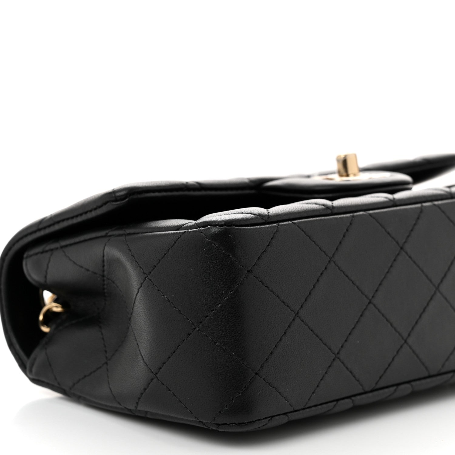 Chanel Lambskin Quilted Mini Rectangular Flap Black 9 of 11