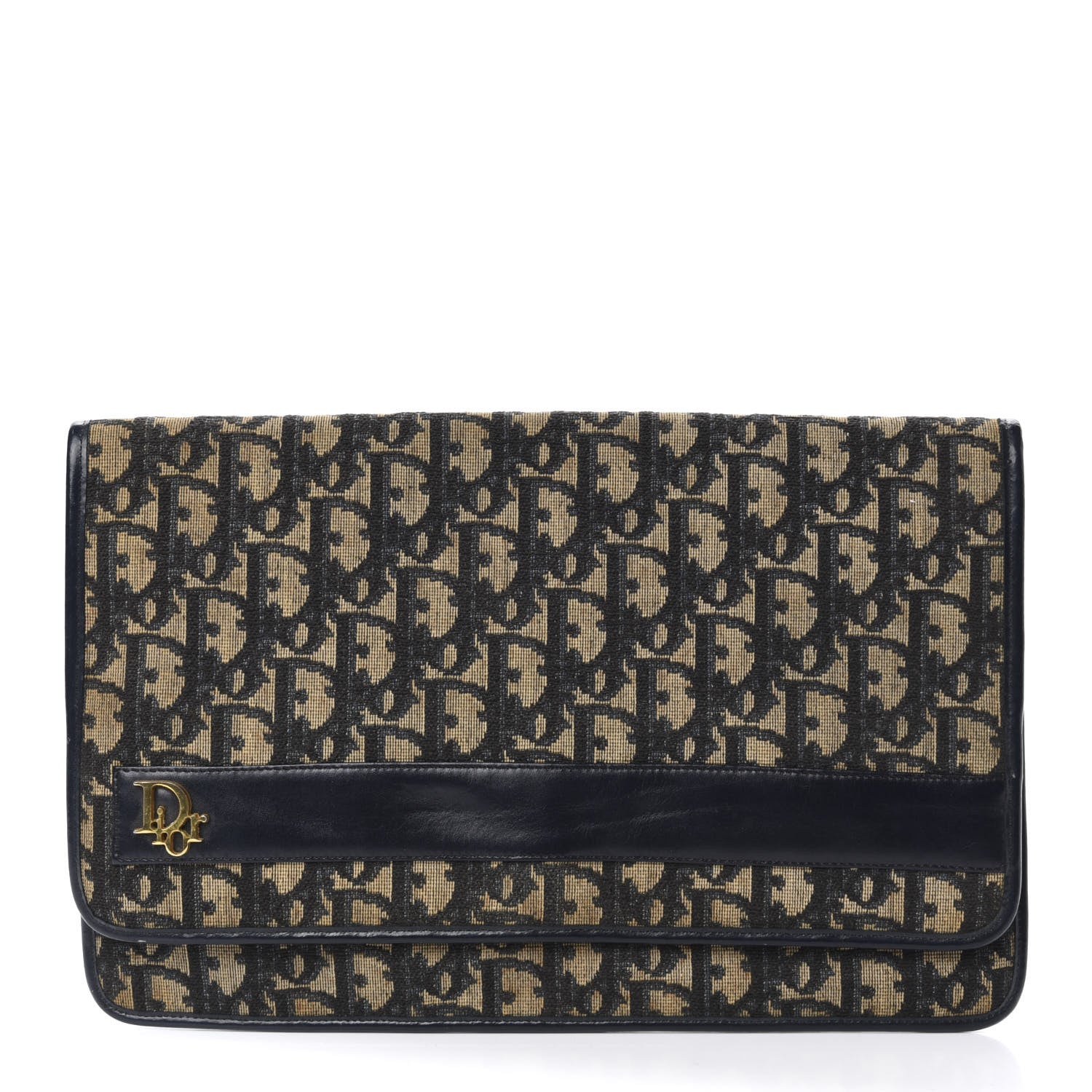 Christian Dior Monogram Pouch Clutch Blue 1 of 6