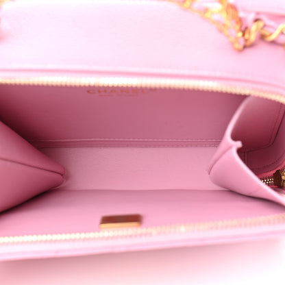 Chanel Caviar Quilted Pick Me Up Small Vanity Case Light Pink 5 of 14