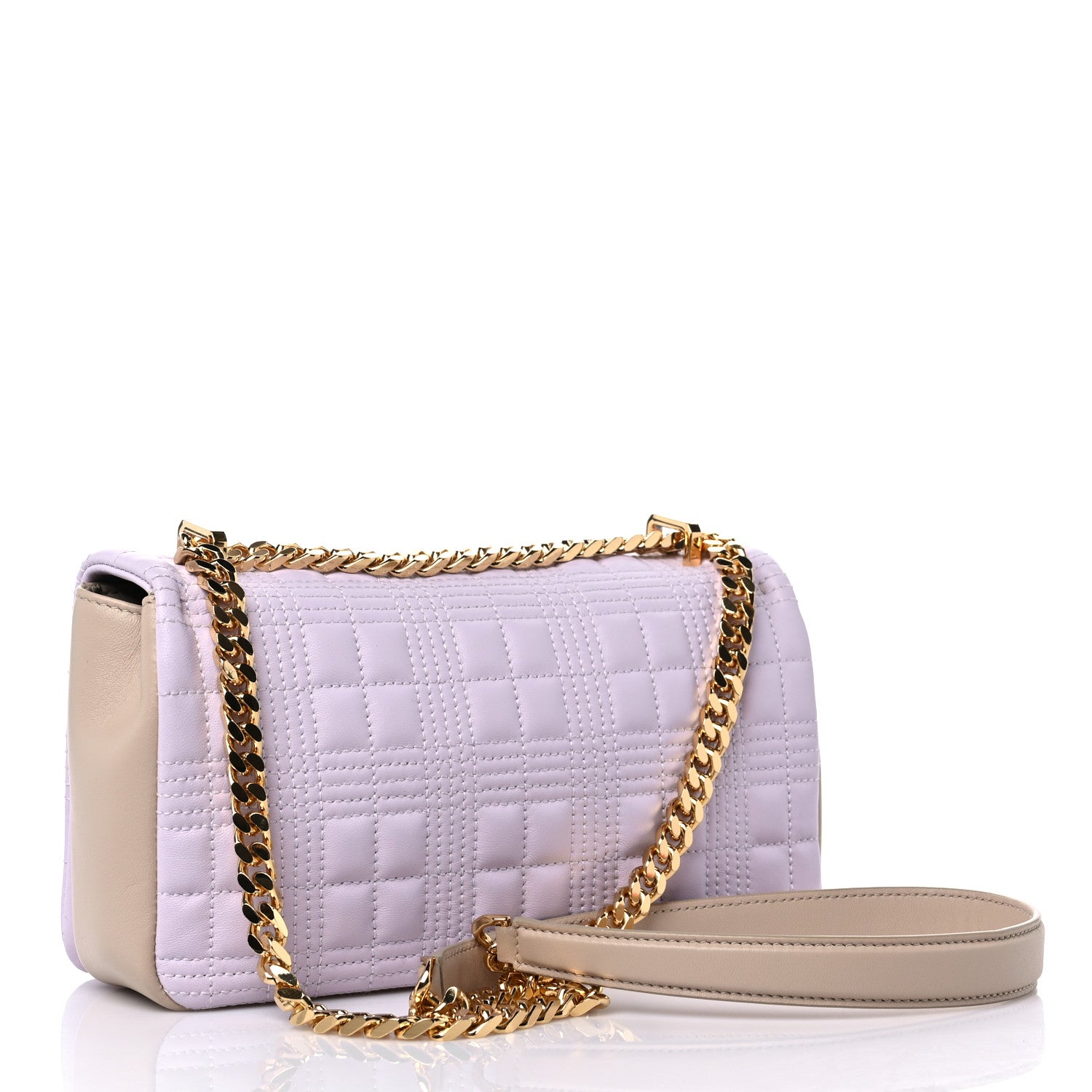 Burberry Lambskin Quilted Small Lola Bag Pale Thistle 2 of 10