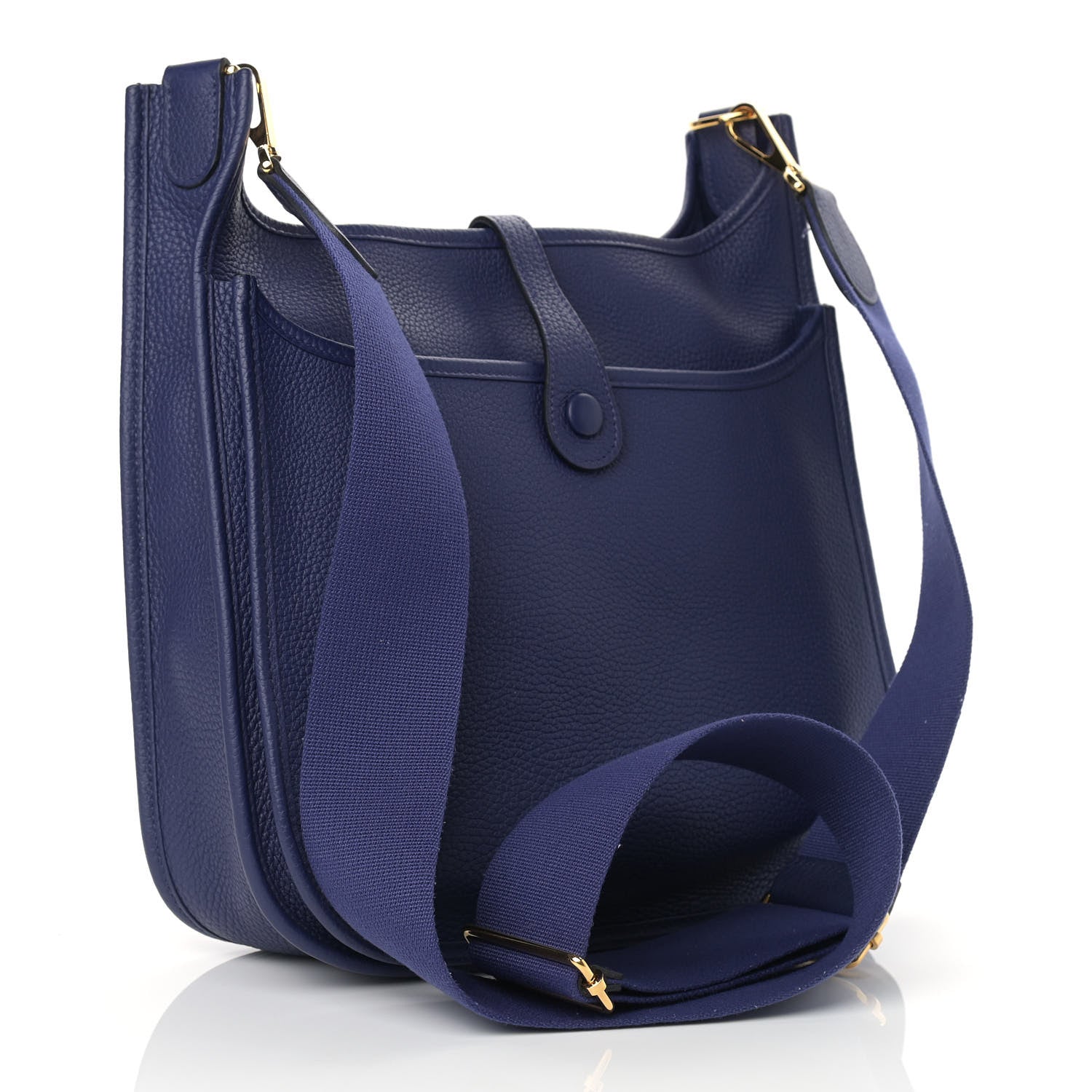 Hermes Taurillon Clemence Evelyne III PM Bleu Encre 2 of 10