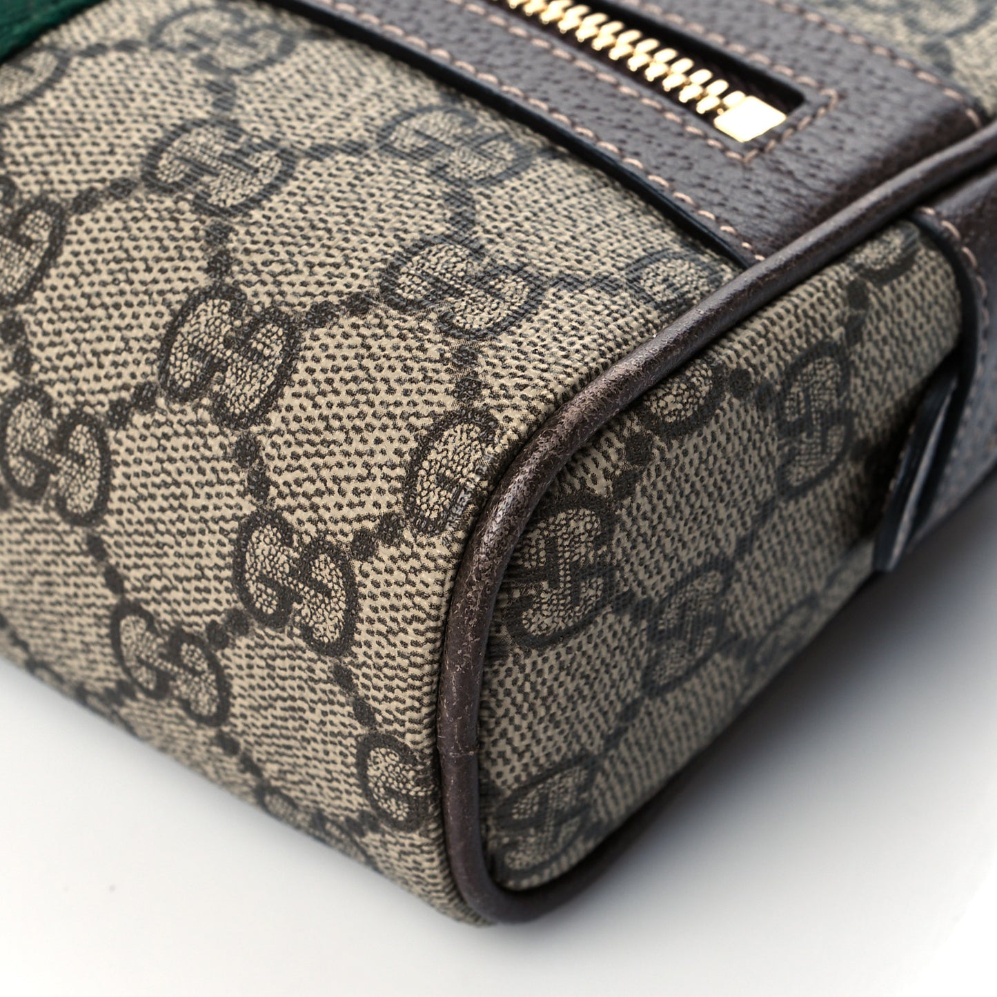 GG Supreme Monogram Web Small Ophidia Belt Bag 75 30 Dark Brown