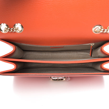 Gucci Dollar Calfskin Interlocking G Shoulder Bag Sun Orange 4 of 9