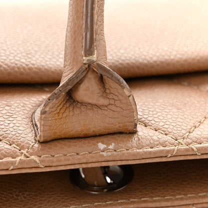 Chanel Caviar Medium Soft CC Top Handle Tote Dark Beige 14 of 18