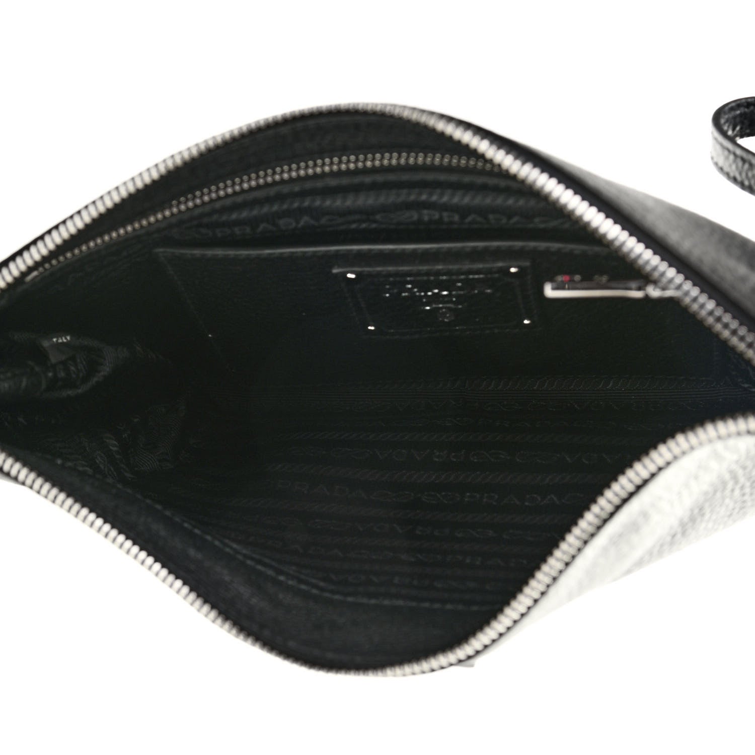 Prada Vitello Daino Clutch Black 4 of 8