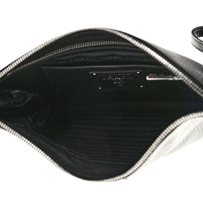 Prada Vitello Daino Clutch Black 4 of 8