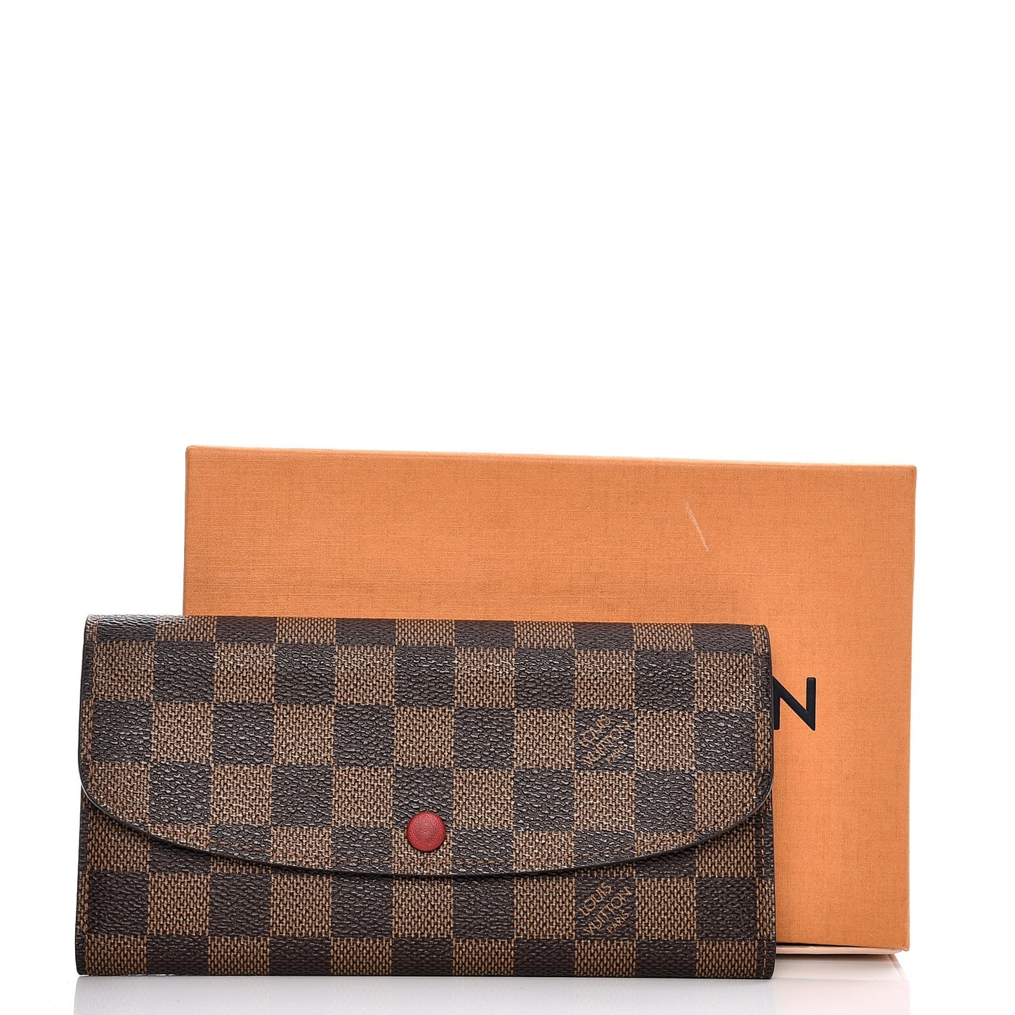 Damier Ebene Emilie Wallet Red