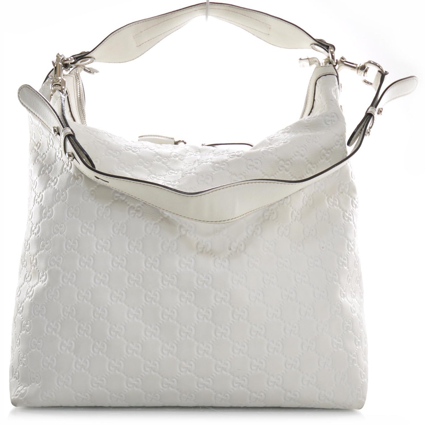 Guccissima Icon Bit Hobo White