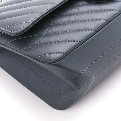 Chanel Aged Calfskin Chevron Quilted 2.55 Reissue 225 Flap Dark Grey 10 of 12