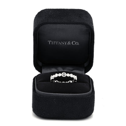 Tiffany Platinum Diamond Narrow Cobblestone Band Ring 54 6.75 5 of 5