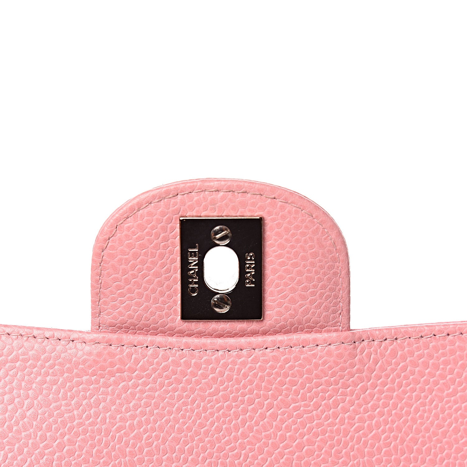 Chanel Caviar Quilted Medium Double Flap Pink 10 of 17