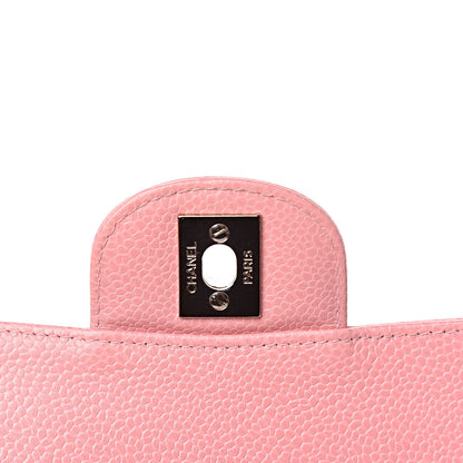 Chanel Caviar Quilted Medium Double Flap Pink 10 of 17