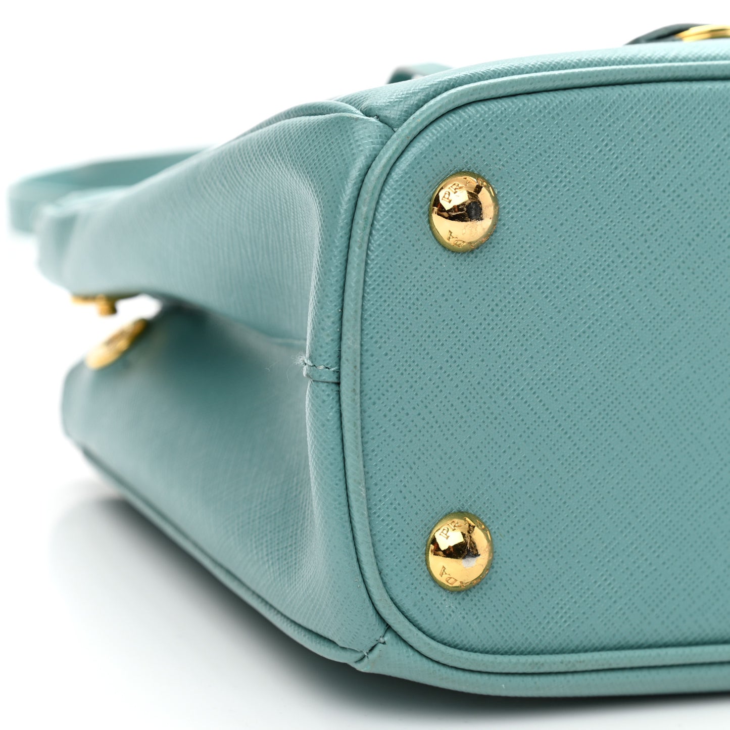 Saffiano Lux Mini Galleria Double Zip Tote Anice