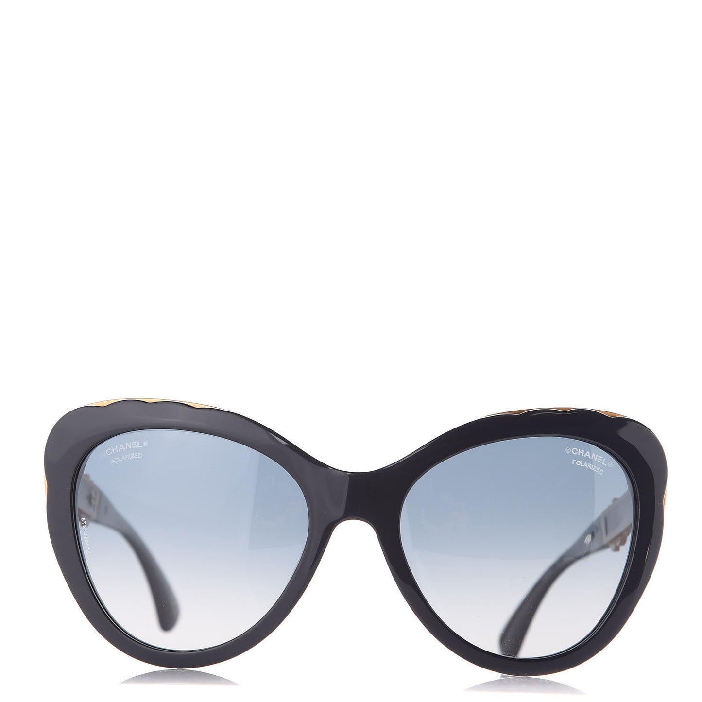 Polarized Bijou Cat Eye Sunglasses 5354 Navy