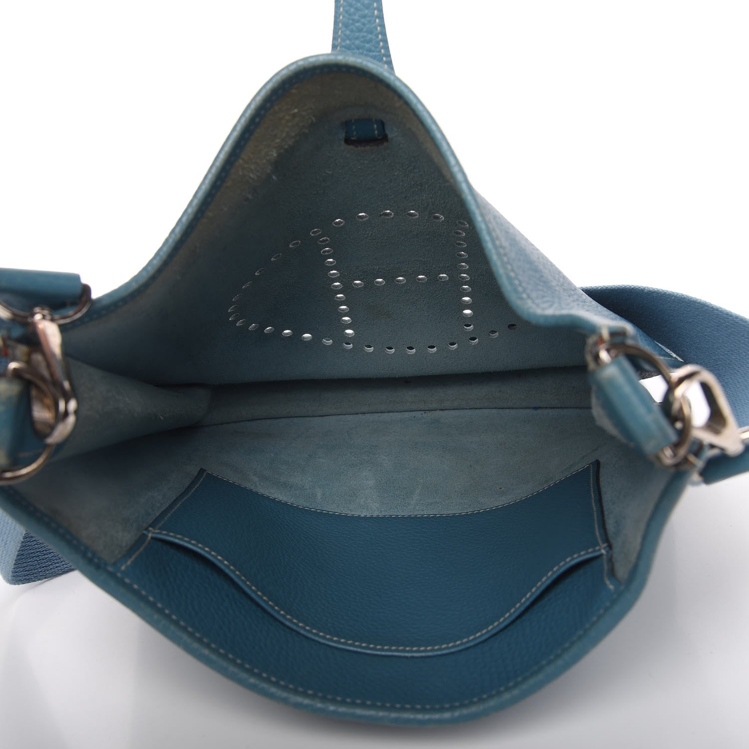 Hermes Taurillon Clemence Evelyne PM Blue Jean 5 of 10