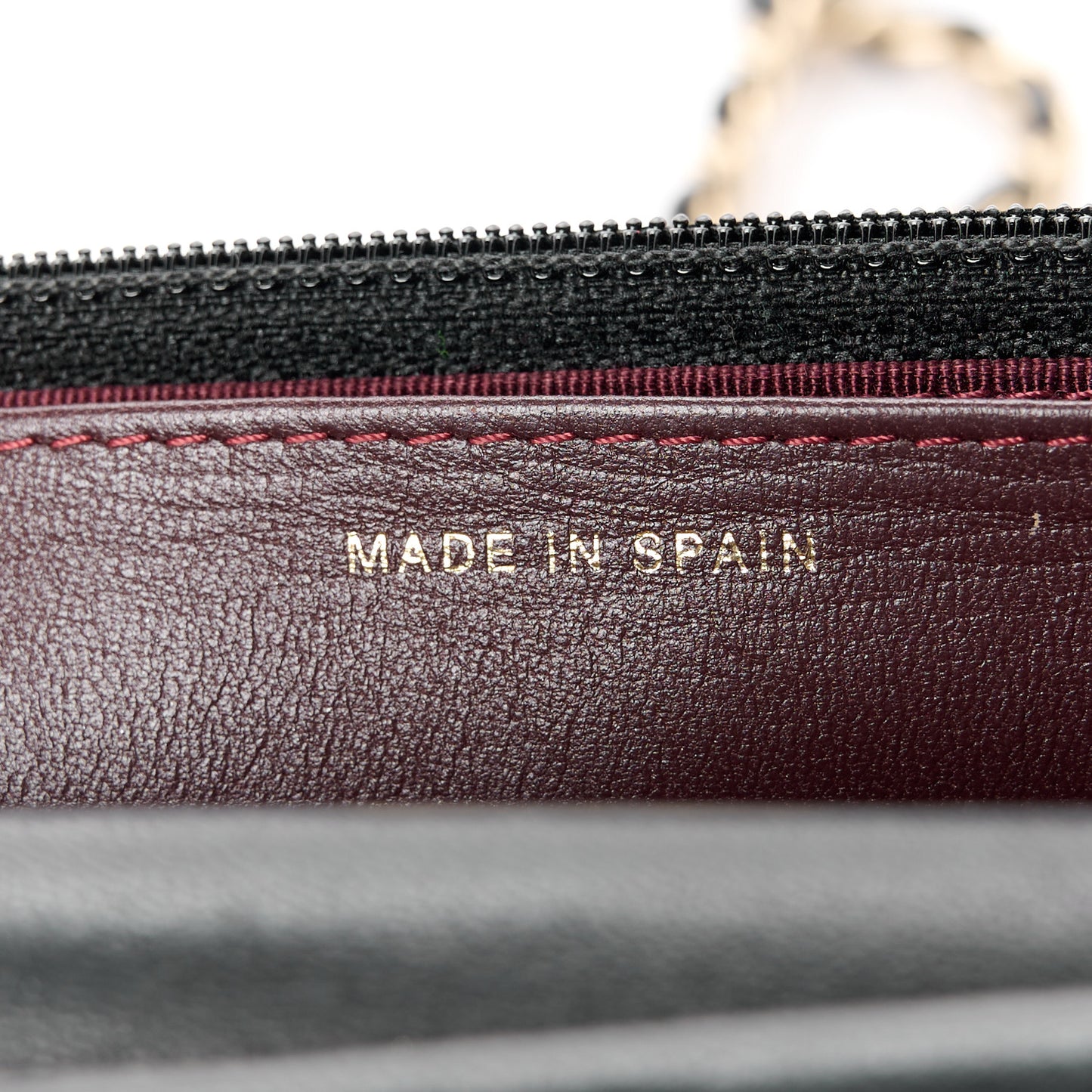 Lambskin Quilted Wallet On Chain WOC Black