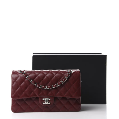 Chanel Caviar Quilted Medium Double Flap Dark Red 11 of 11