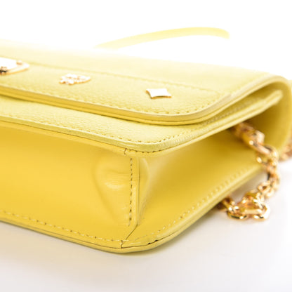MCM Calfskin Chain Wallet Yellow 14 of 20