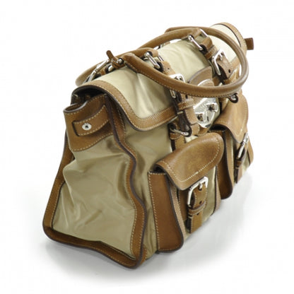 Prada Tessuto Leather Foldover Large Tote 1 of 2