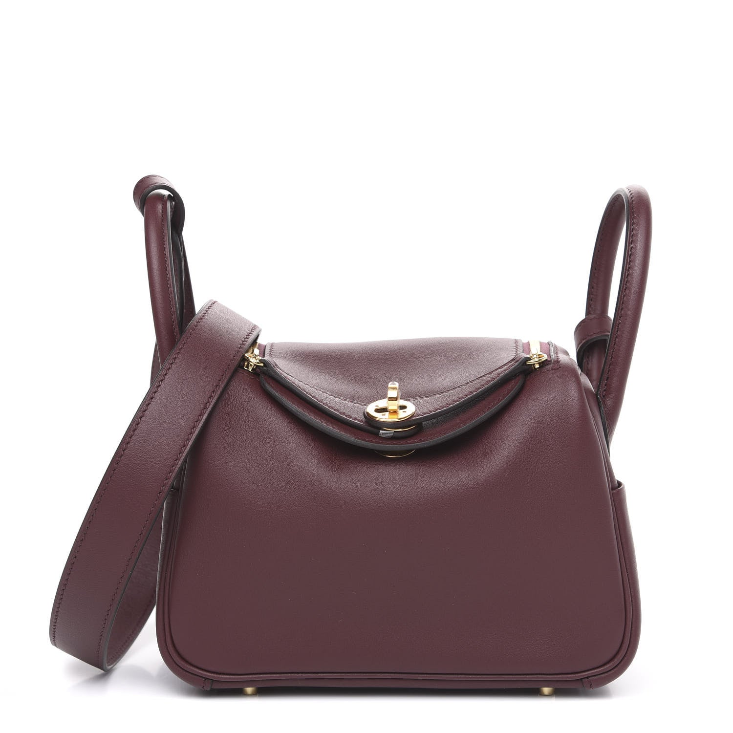 Hermes Swift Mini Lindy 20 Bordeaux 1 of 8
