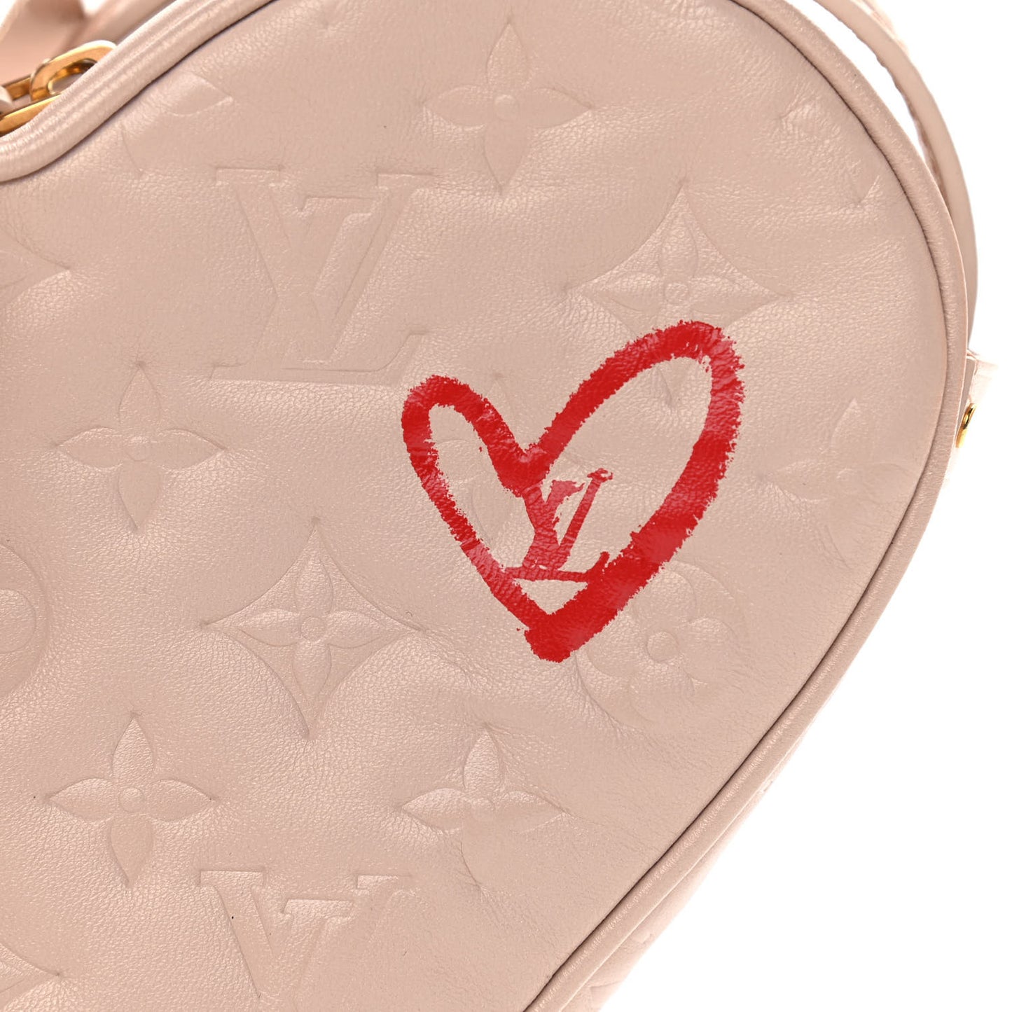 Lambskin Embossed Monogram Fall In Love Sac Coeur Light Pink