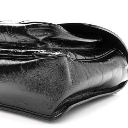 Saint Laurent Crinkled Calfskin Matelasse Monogram Large Niki Chain Satchel Black 9 of 9