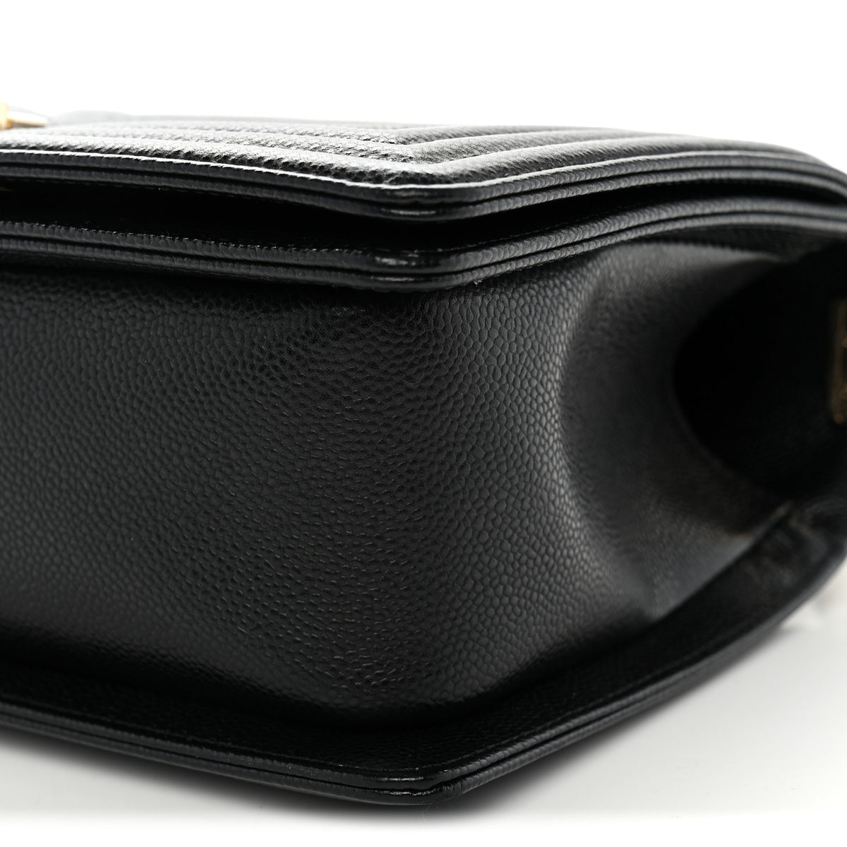 Chanel Caviar Chevron Quilted Medium Boy Flap Black 19 of 19