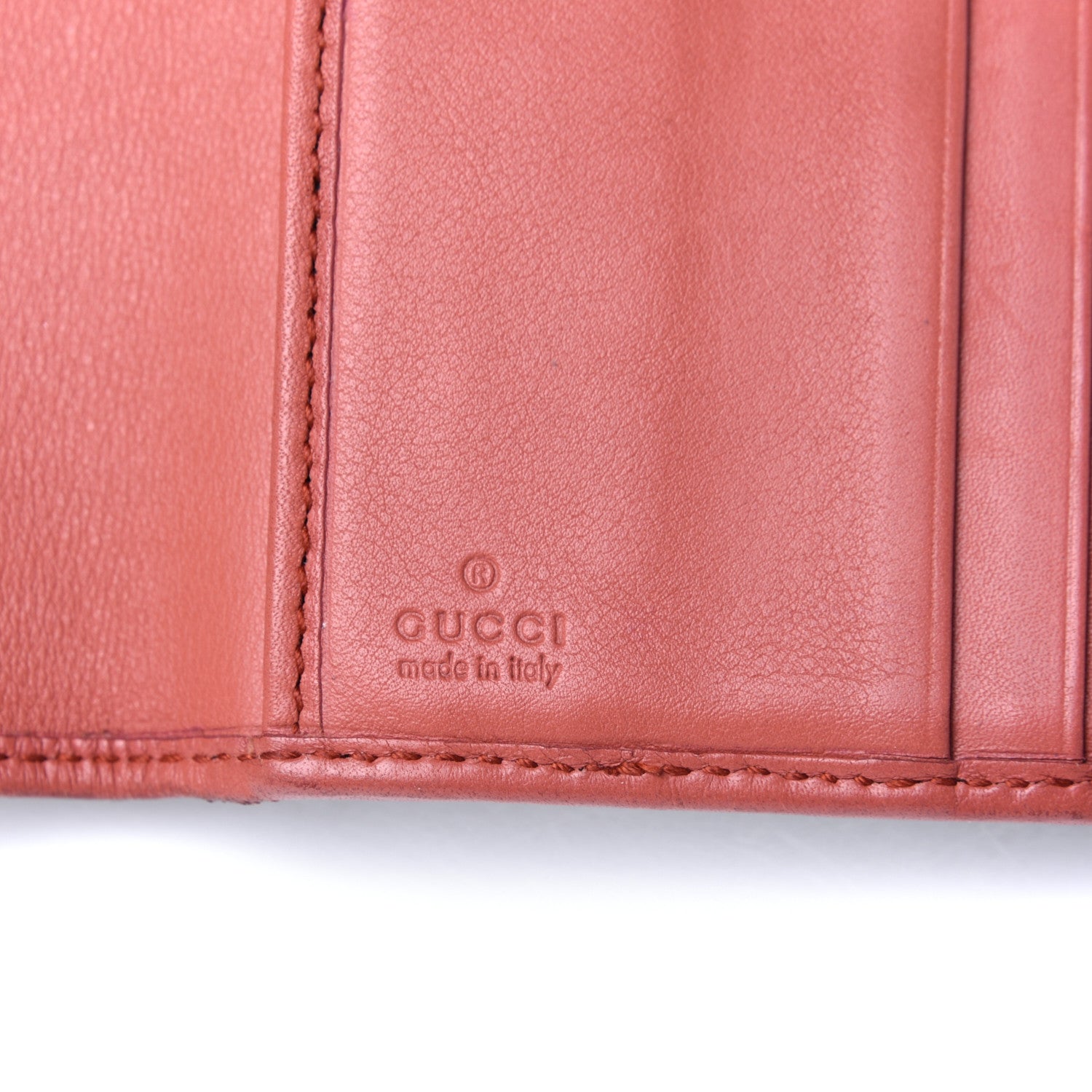 Gucci Guccissima Trifold Wallet Black Pink 8 of 12