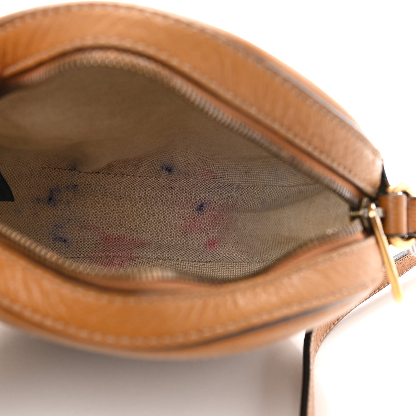 X DISNEY Mini Vintage GG Supreme Monogram Mickey Mouse Round Shoulder Bag Beige Vintage Sun Oil