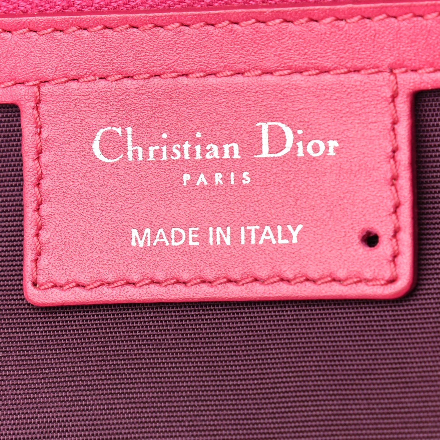 Coated Canvas Cannage Medium Panarea Tote Raspberry Multicolor